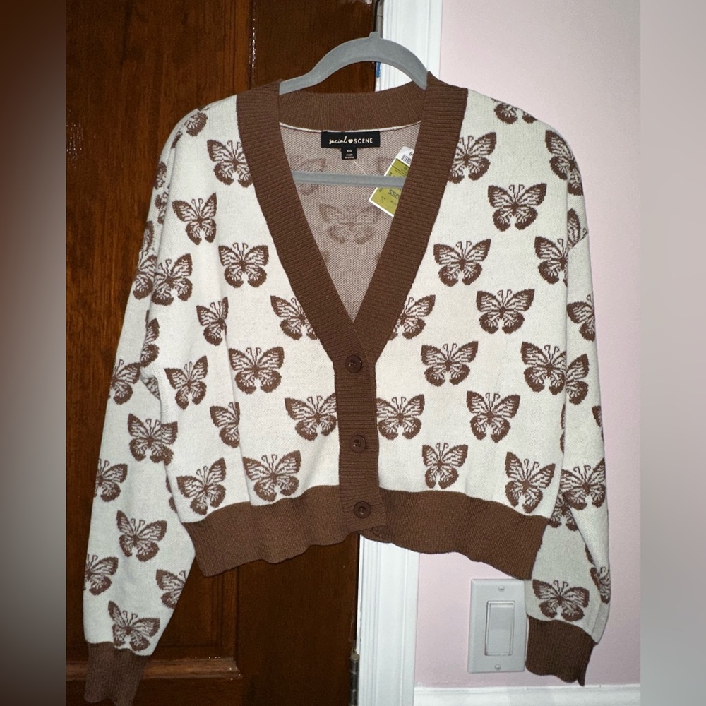 Butterfly Cropped Cardigan